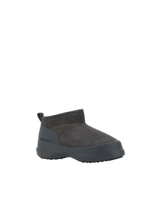 Moon Boot Gray Luna Niedrige Lederstiefel