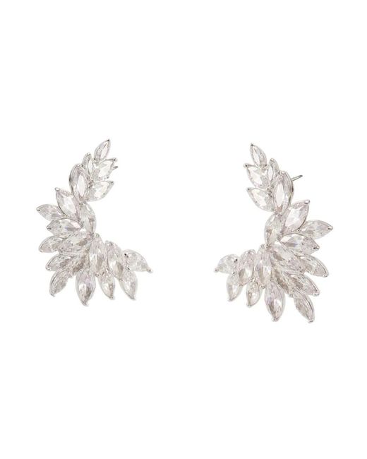 Self-Portrait White Cuff Earrings