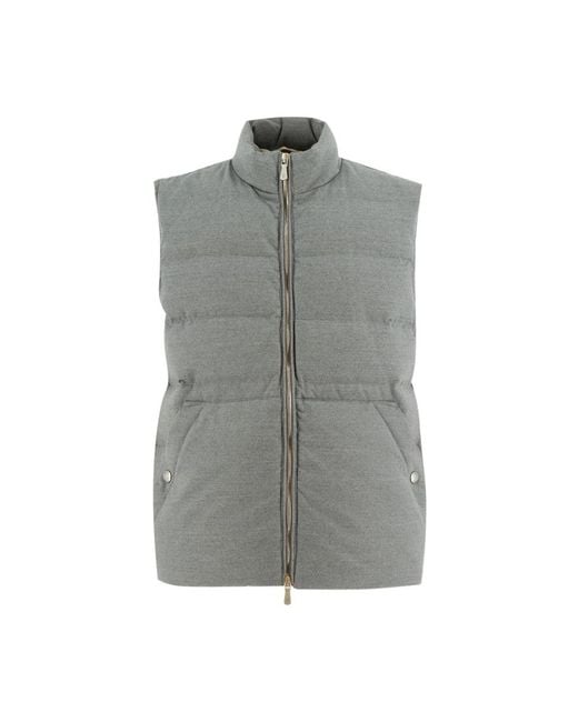 Eleventy Gray Vests for men