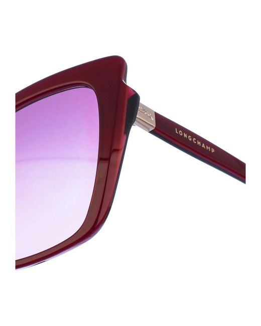 Longchamp Accessoires ,Rood ,Ovale Zonnebril in het Purple