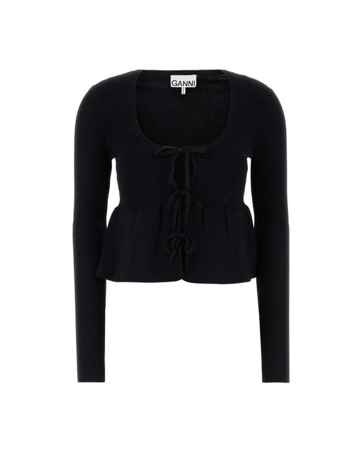 Ganni Black Cardigans