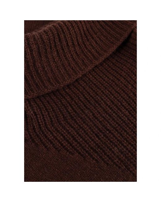 ROUGE EDIT Truien & Vesten ,Bruin ,Wol Roucleo Roll Neck Knit West in het Brown