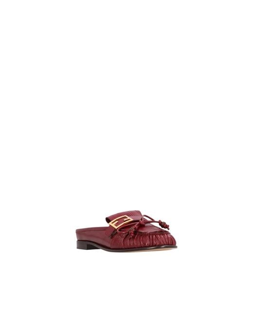 Fendi Red Mules