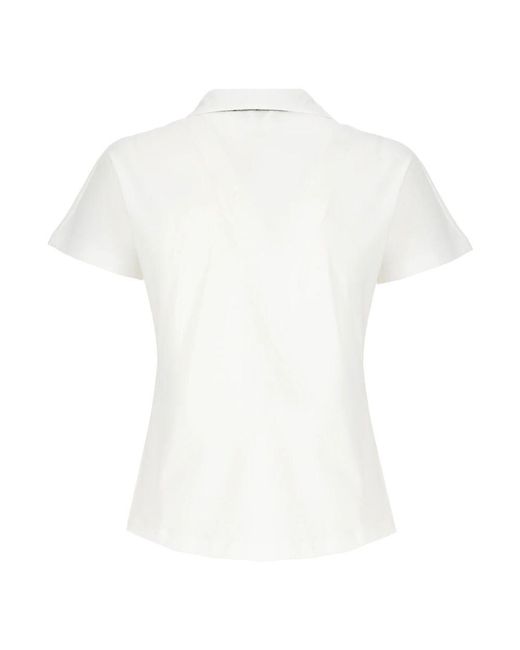 Herno White Weiße Baumwoll-Poloshirt Für Frauen