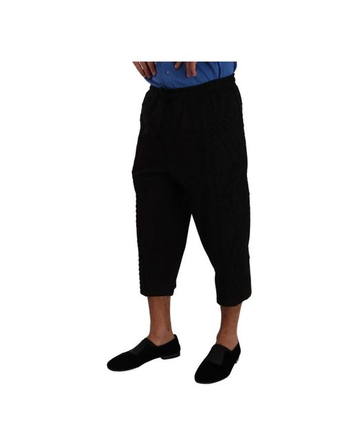 Trousers > cropped trousers Dolce & Gabbana pour homme en coloris Black