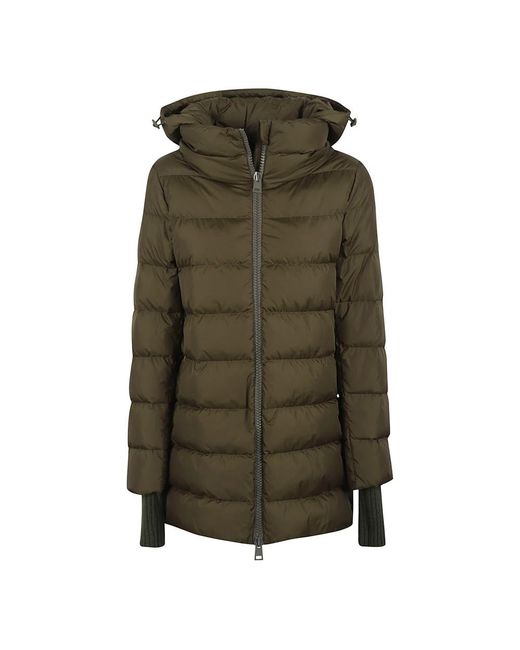 Herno Jassen ,Groen ,Wol A-Shape Jacket in het Green