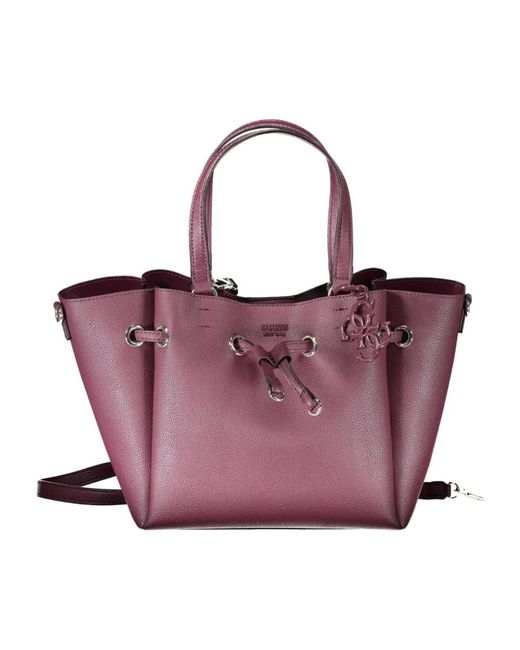 Guess Purple Lila elegante handtasche mit vielseitigen trägern