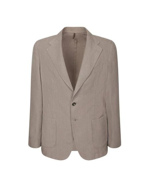 Dell'Oglio Brown Single Breasted Suits for men