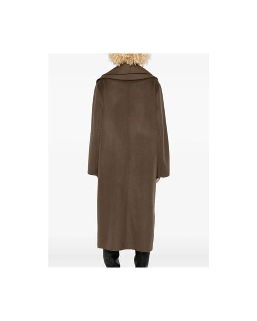 Double-Breasted Coats Rohe de color Brown