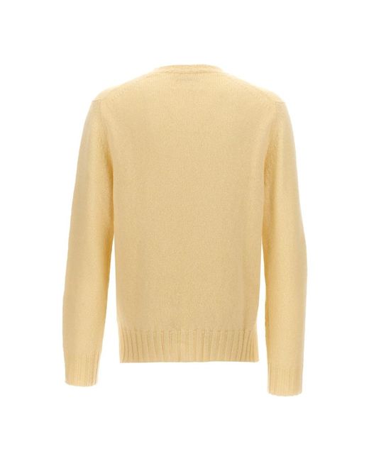 Jil Sander Yellow Round-Neck Knitwear for men
