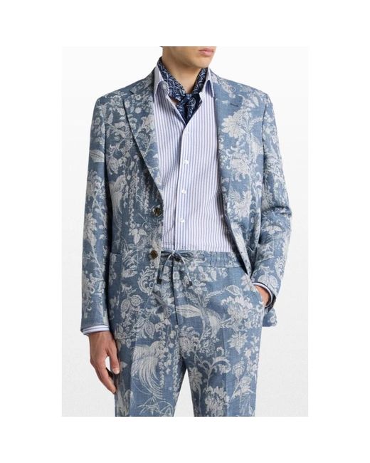 Etro Blazers in het Blue voor heren