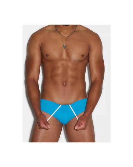 DSquared² Badmode ,Blauw ,Nylon Blauwe Icon Zwemshorts in het Blue voor heren