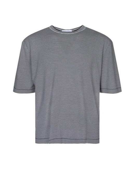 Lardini Tops ,Zwart ,Katoen Klassiek Wit T-Shirt in het Gray voor heren