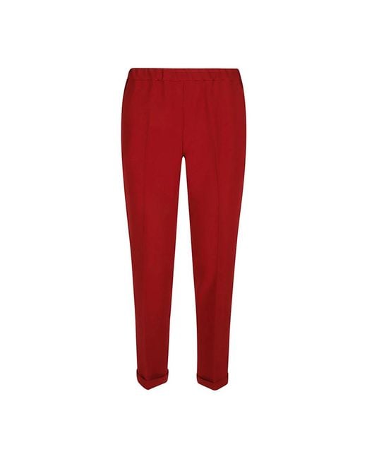Alberto Biani Red Slim-Fit Trousers