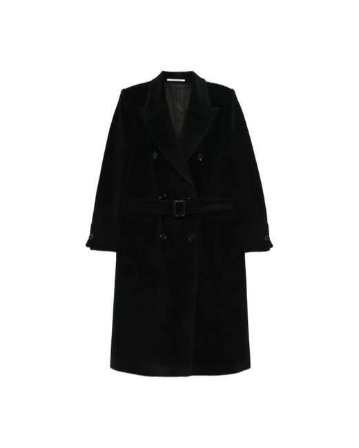 Tagliatore Black Belted Coats