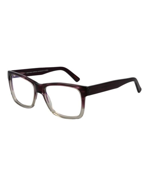 Andy Wolf Accessoires ,Paars ,Wol Paarse Rechthoekige Optische Monturen in het Black