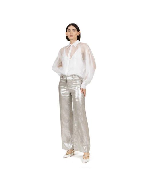 Max Mara White Stilvolles Array Kleid