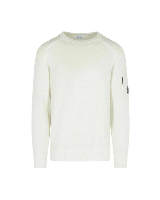 C P Company White Round-Neck Knitwear for men