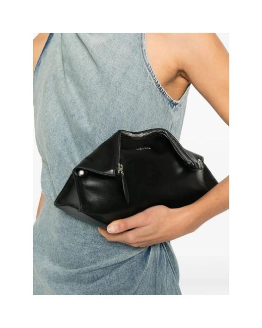 McQueen Black Shoulder Bags