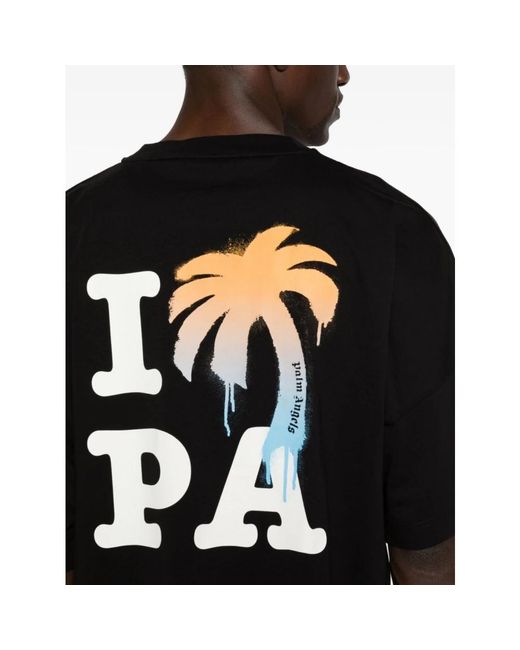 Palm Angels Black T-Shirts for men