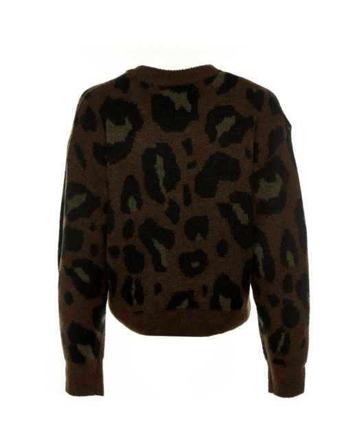 Carhartt Black Strickpullover mit animal-print