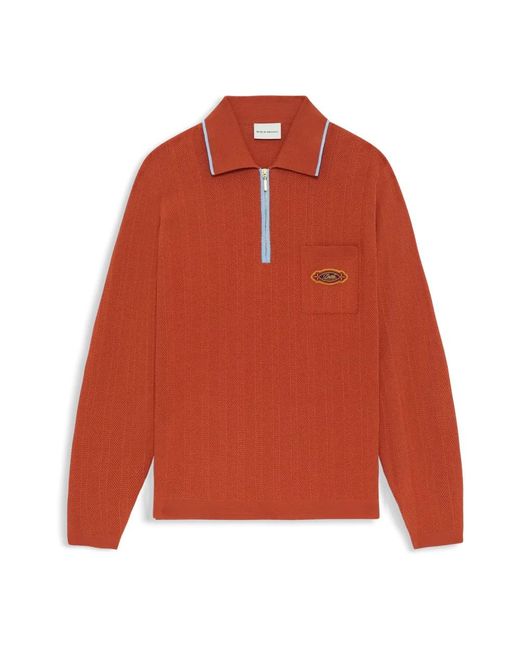 Drole de Monsieur Orange Round-Neck Knitwear for men