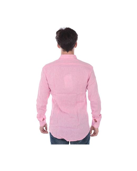 Daniele Alessandrini Pink Casual Shirts for men