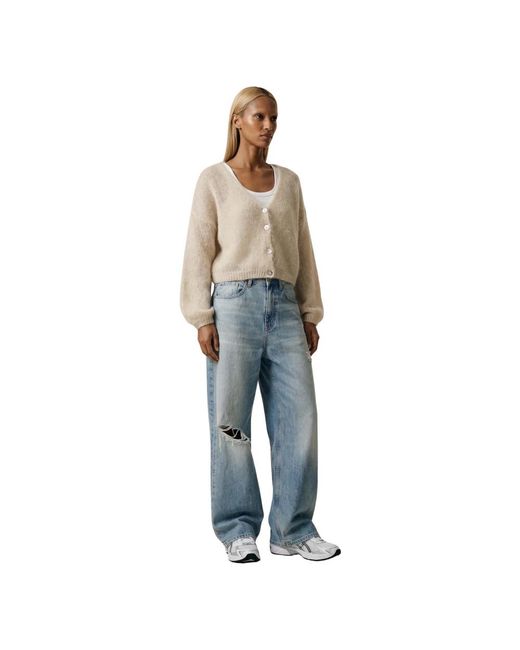 American Dreams Truien & Vesten ,Wol Cornelia Cropped Pullover in het White