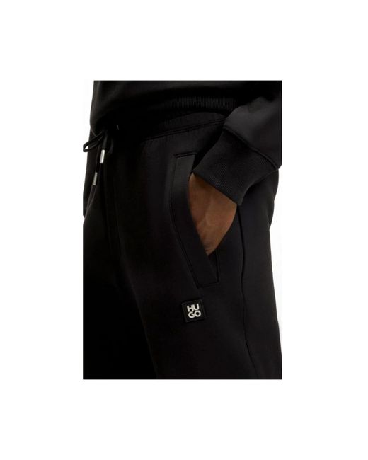 HUGO Black Sweatpants for men