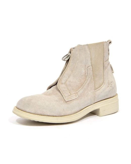La Martina White Chelsea Boots