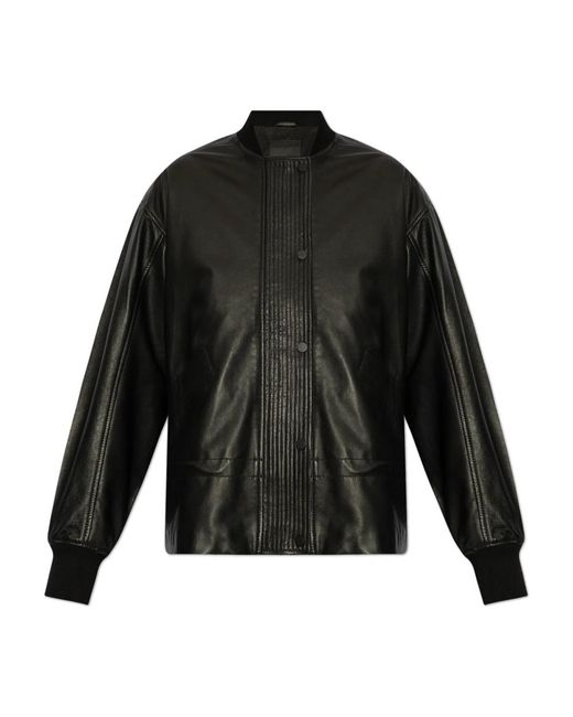 AllSaints Jassen ,Zwart ,Leer Leren Sofi Bomberjack in het Black