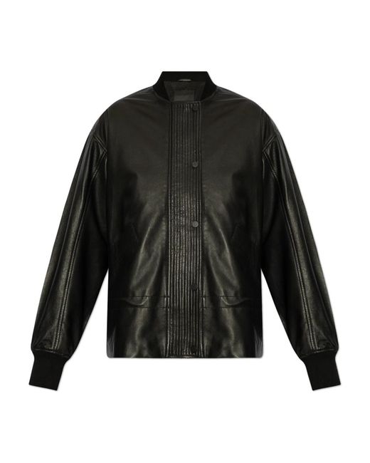 AllSaints Jassen ,Zwart ,Leer Leren Sofi Bomberjack in het Black