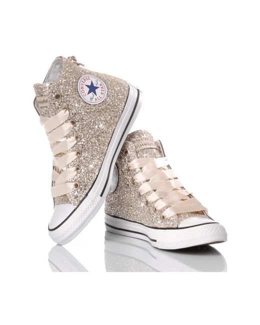 Converse Gray Handgemachte champagne sneakers