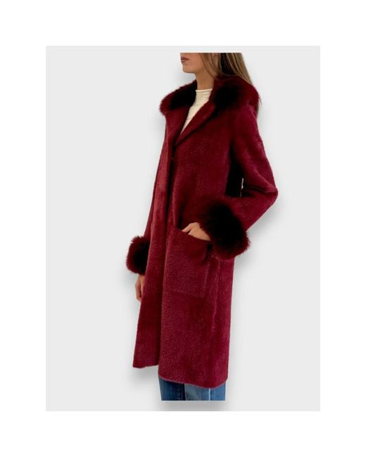 Single-Breasted Coats Joseph Ribkoff en coloris Red