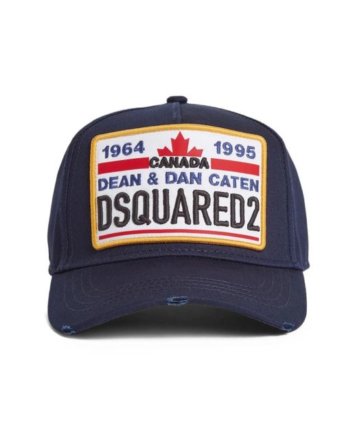 DSquared² Accessoires ,Blauw ,Katoen Logo Baseball Cap in het Blue voor heren
