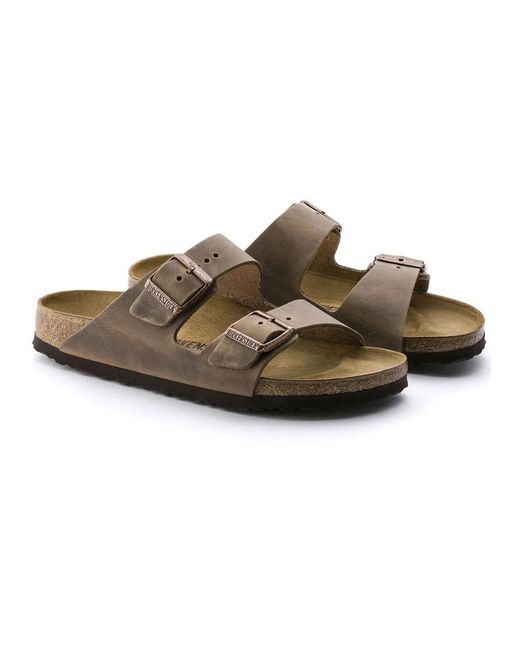 Birkenstock Brown Sliders for men