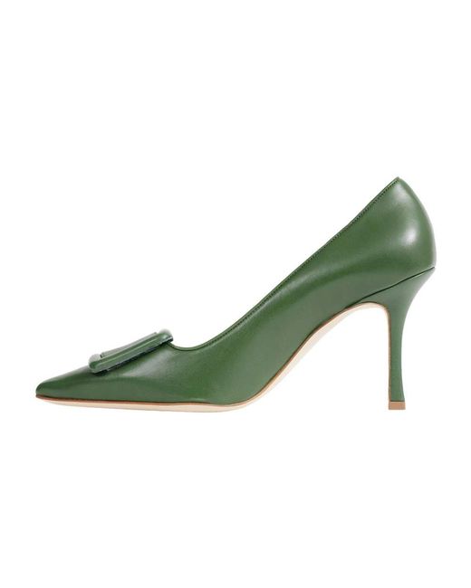 Manolo Blahnik Green Pumps