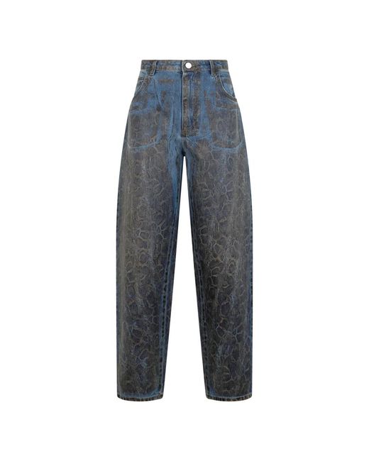 Alberta Ferretti Blue Loose Fit Jeans
