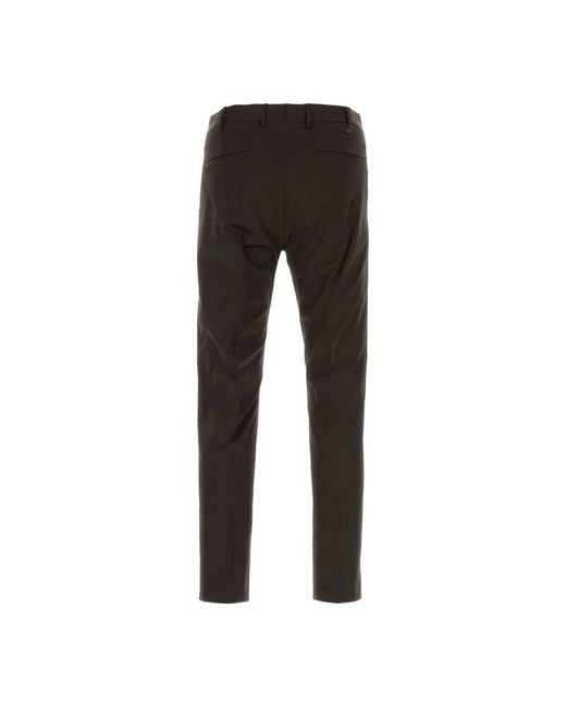 PT Torino Black Slim-Fit Trousers for men