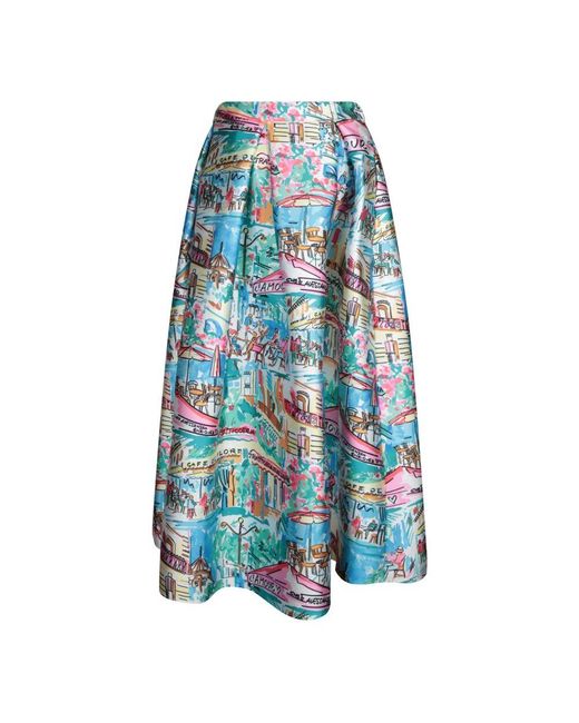 ALESSANDRO ENRIQUEZ Blue Midi Skirts