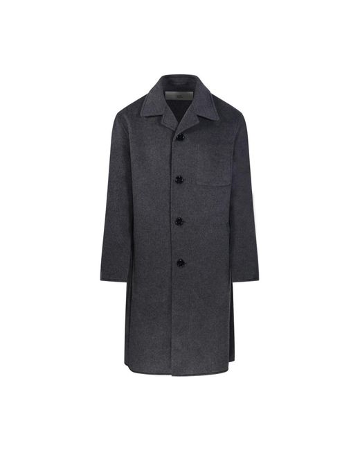 AMI Jassen ,Grijs ,Katoen Four Buttons Coat in het Blue voor heren