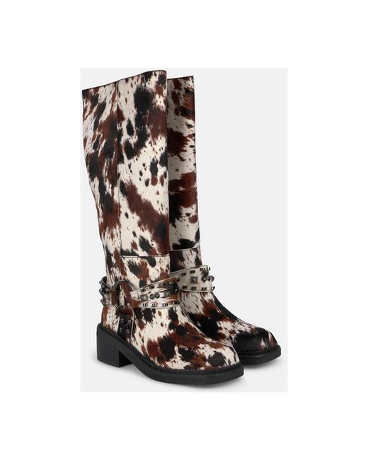 Alma En Pena. Brown High Boots