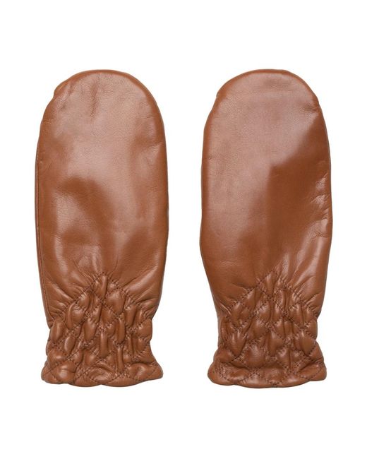 Re:designed Accessoires ,Bruin ,Leer Leren Handschoenen Voor Vrouwen in het Brown
