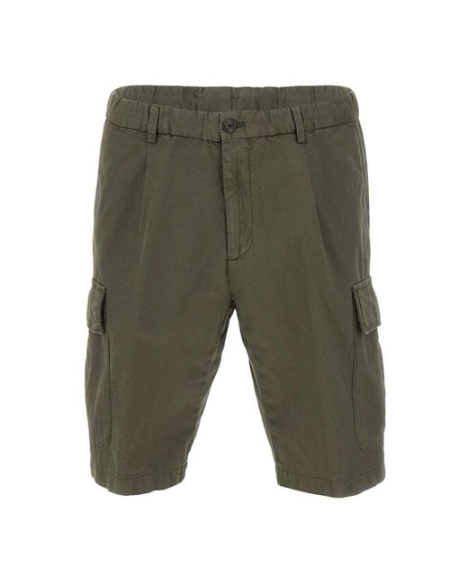 BRIGLIA Green Casual Shorts for men
