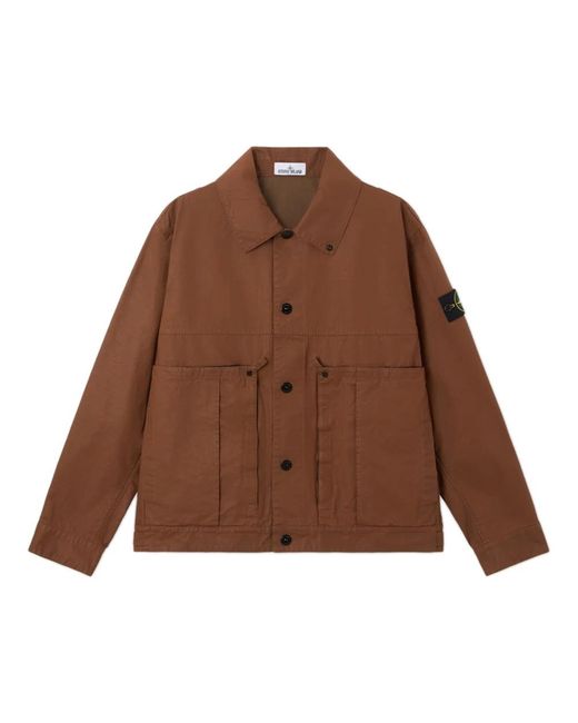 Stone Island Brown Light Jackets for men