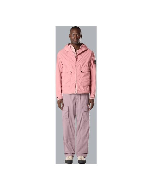 Stone Island Pink Light Jackets for men