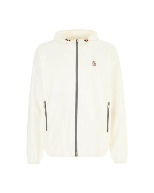 Brunello Cucinelli White Light Jackets for men