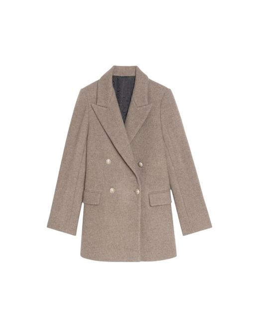 Zadig & Voltaire Double-Breasted Jas in het Brown