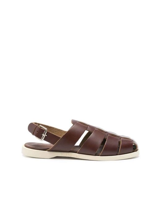 Sebago Brown Braune Sandalen Mit Käfigdesign
