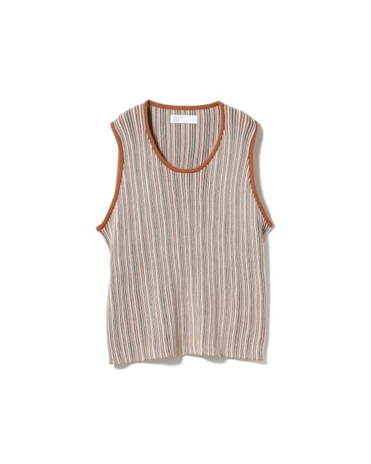 Beams Plus Natural Sleeveless Tops for men